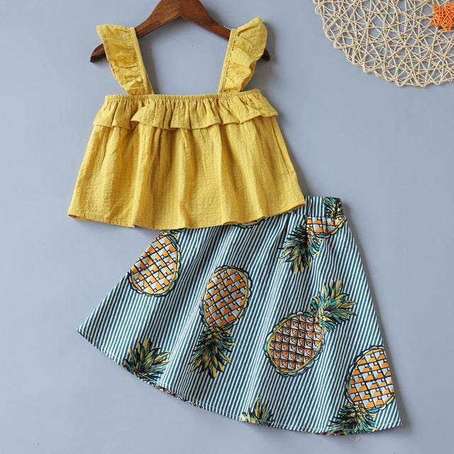 Conjunto Infantil Abacaxi conjunto Loja Click Certo Amarelo 2-3 Anos 