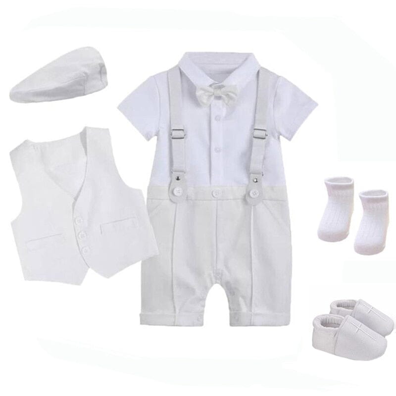 Conjunto Infantil Batizado 5 Peças 0 Loja Click Certo Modelo 1 0-3 Meses 