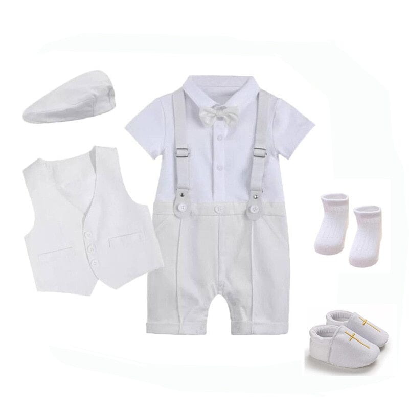 Conjunto Infantil Batizado 5 Peças 0 Loja Click Certo Modelo 3 0-3 Meses 