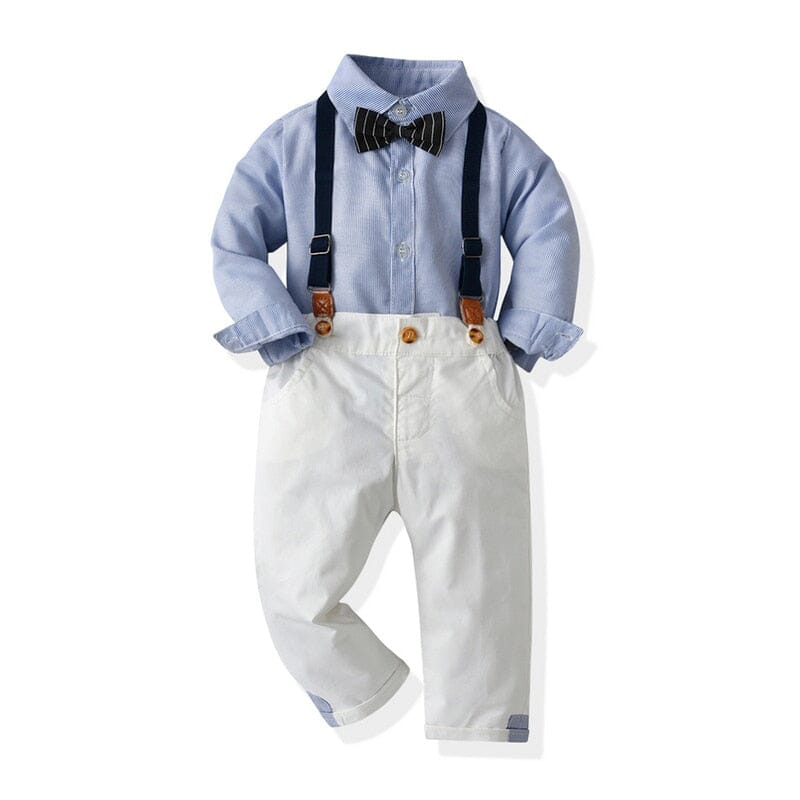 Conjunto Infantil Batizado Gravatinha Loja Click Certo Azul 0-3 Meses 