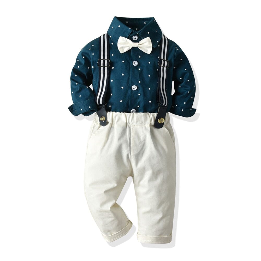 Conjunto Infantil Batizado Gravatinha Loja Click Certo Cinza 0-3 Meses 