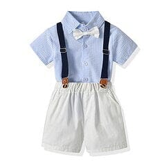 Conjunto Infantil Batizado Suspensório Loja Click Certo Azul 18-24 Meses 