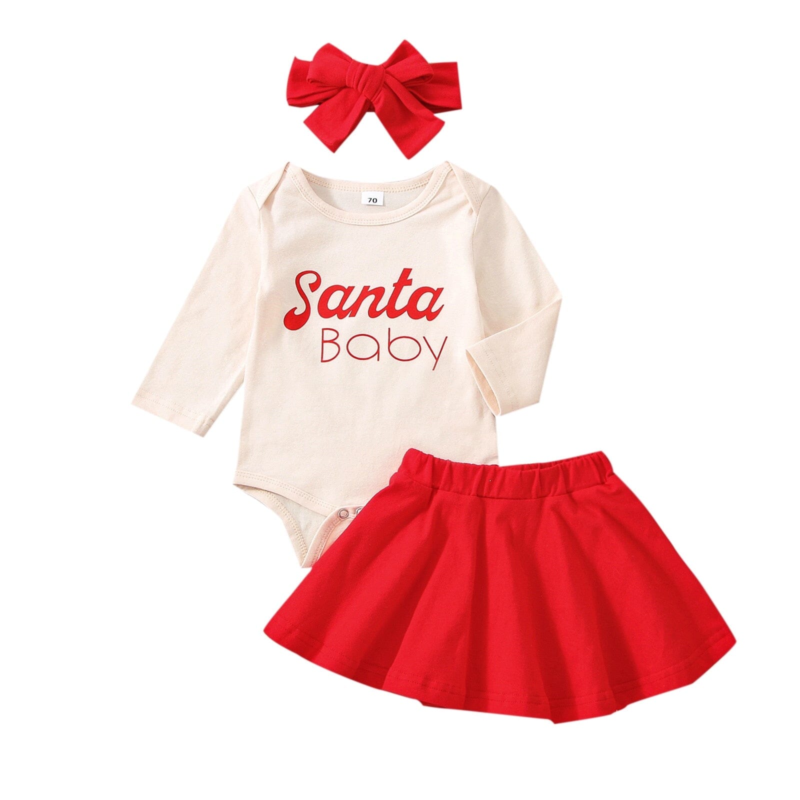 Conjunto Infantil Bebê Noel + Faixa 0 Loja Click Certo 