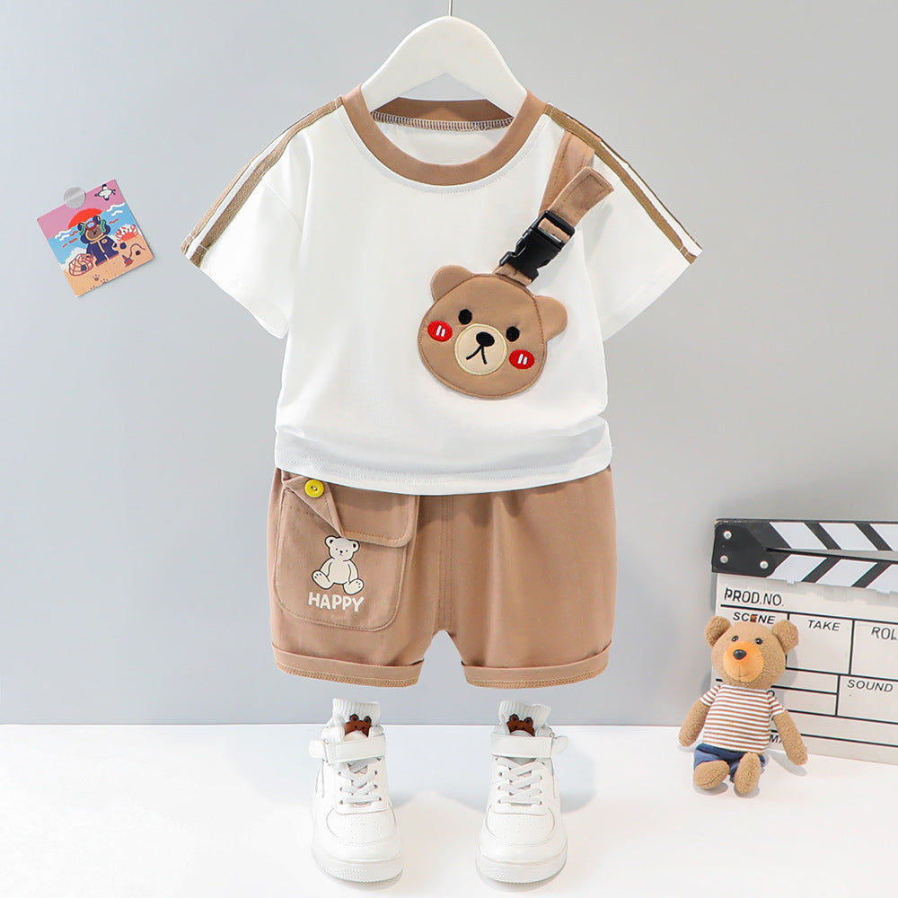 Conjunto Infantil Bichinhos conjunto Loja Click Certo Marrom 3-6 Meses 