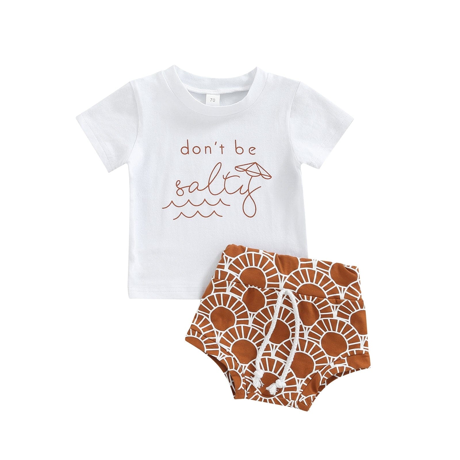 Conjunto Infantil Branco e Bege Loja Click Certo 