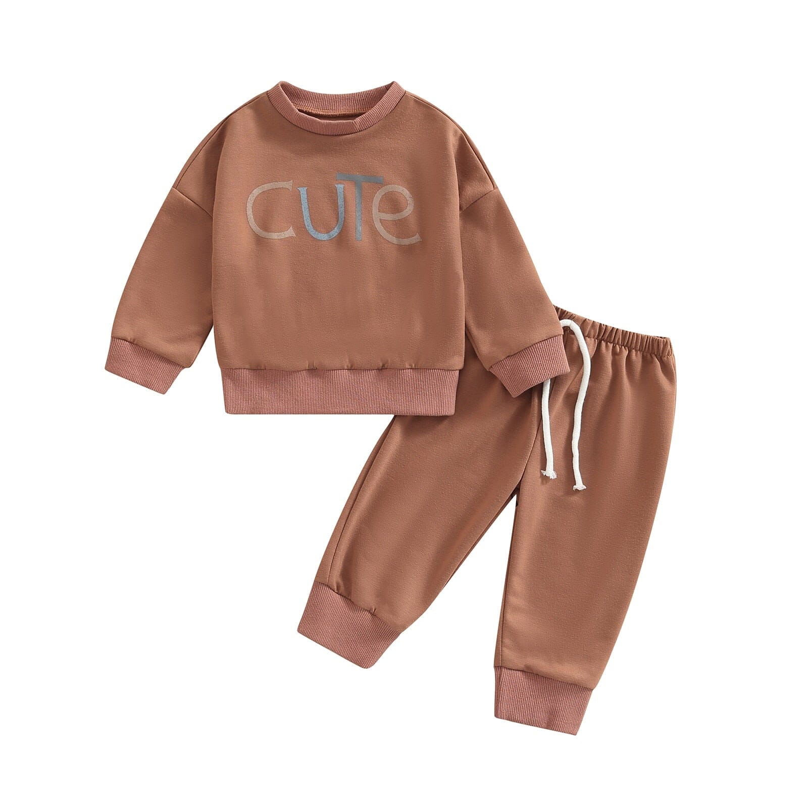 Conjunto Infantil Cute Loja Click Certo Marrom 1-2 Anos 