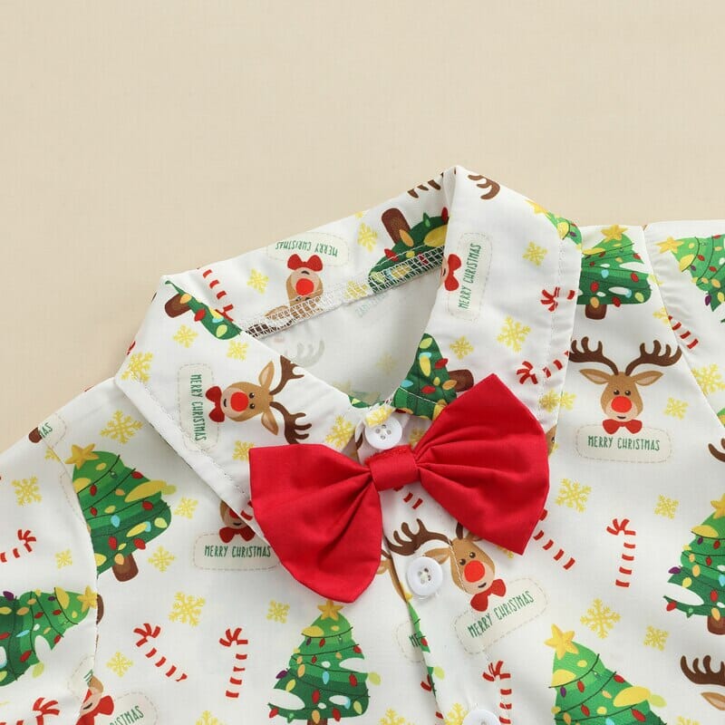 Conjunto Infantil de Natal Gravatinha 0 Loja Click Certo 