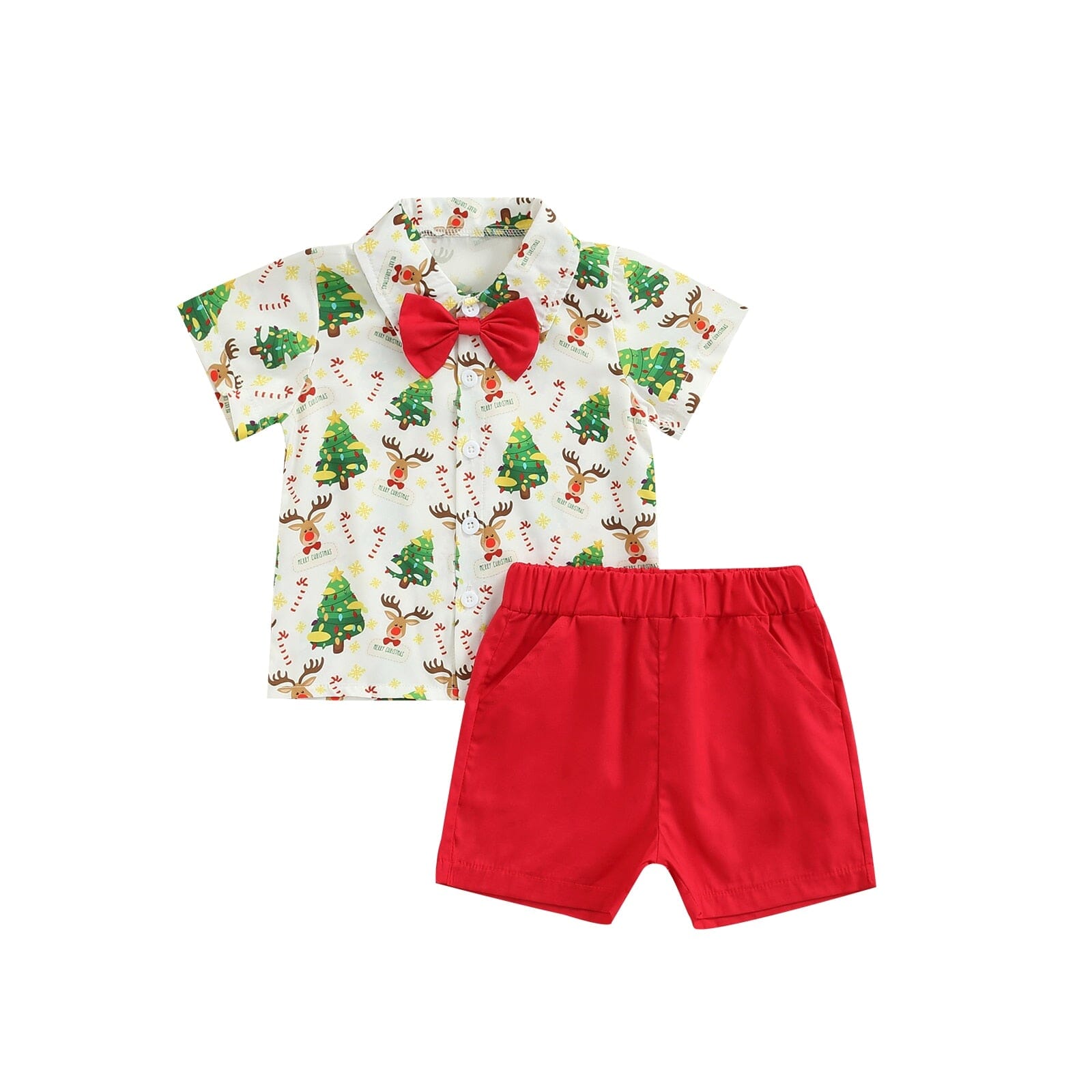 Conjunto Infantil de Natal Gravatinha 0 Loja Click Certo Verde 2-3 Anos 