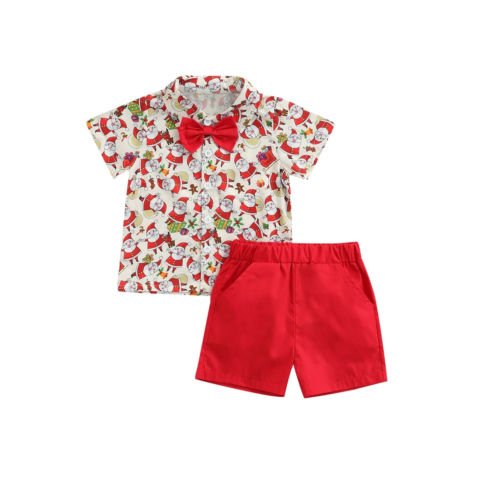 Conjunto Infantil de Natal Gravatinha 0 Loja Click Certo Vermelho 2-3 Anos 