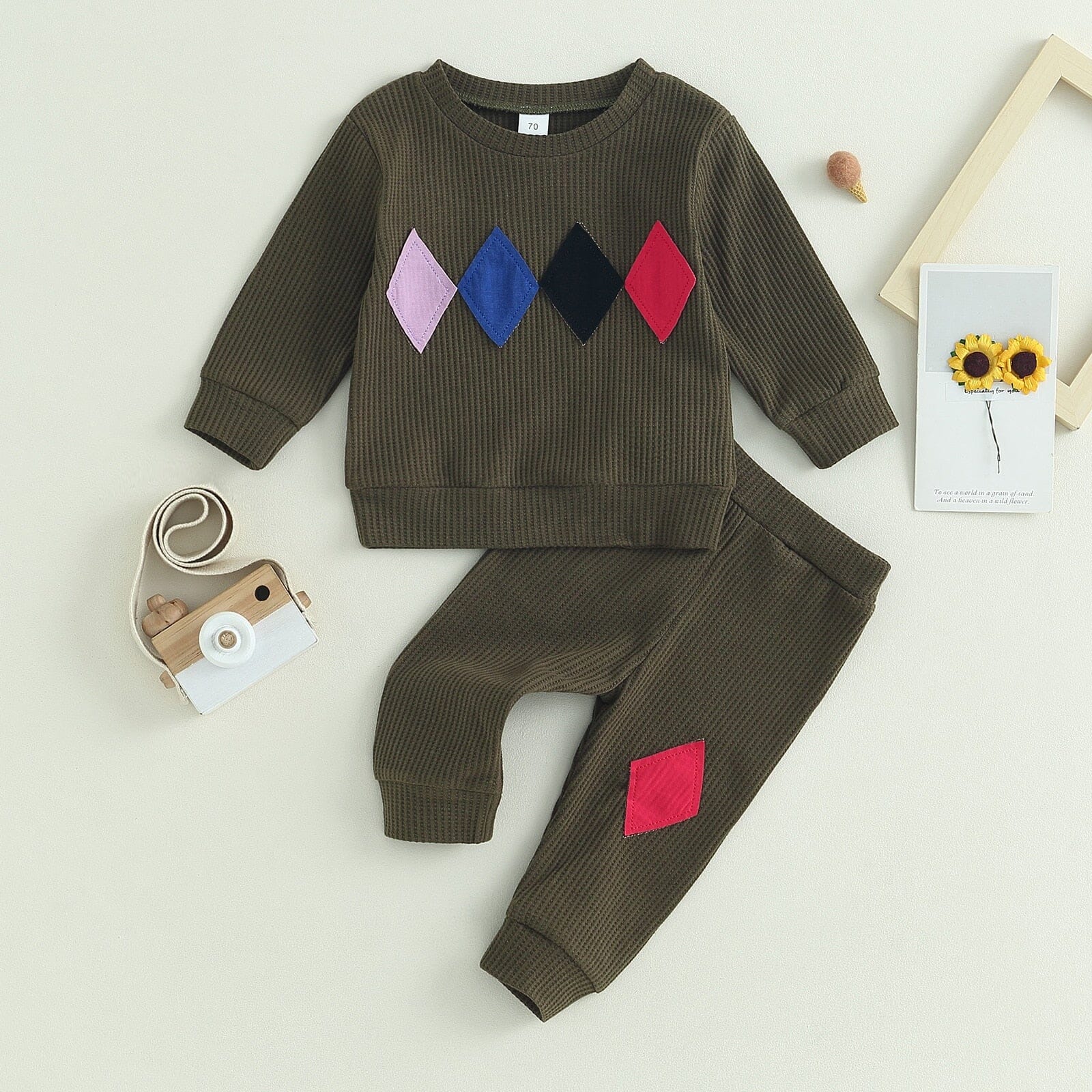 Conjunto Infantil Detalhes Geométricos Loja Click Certo 