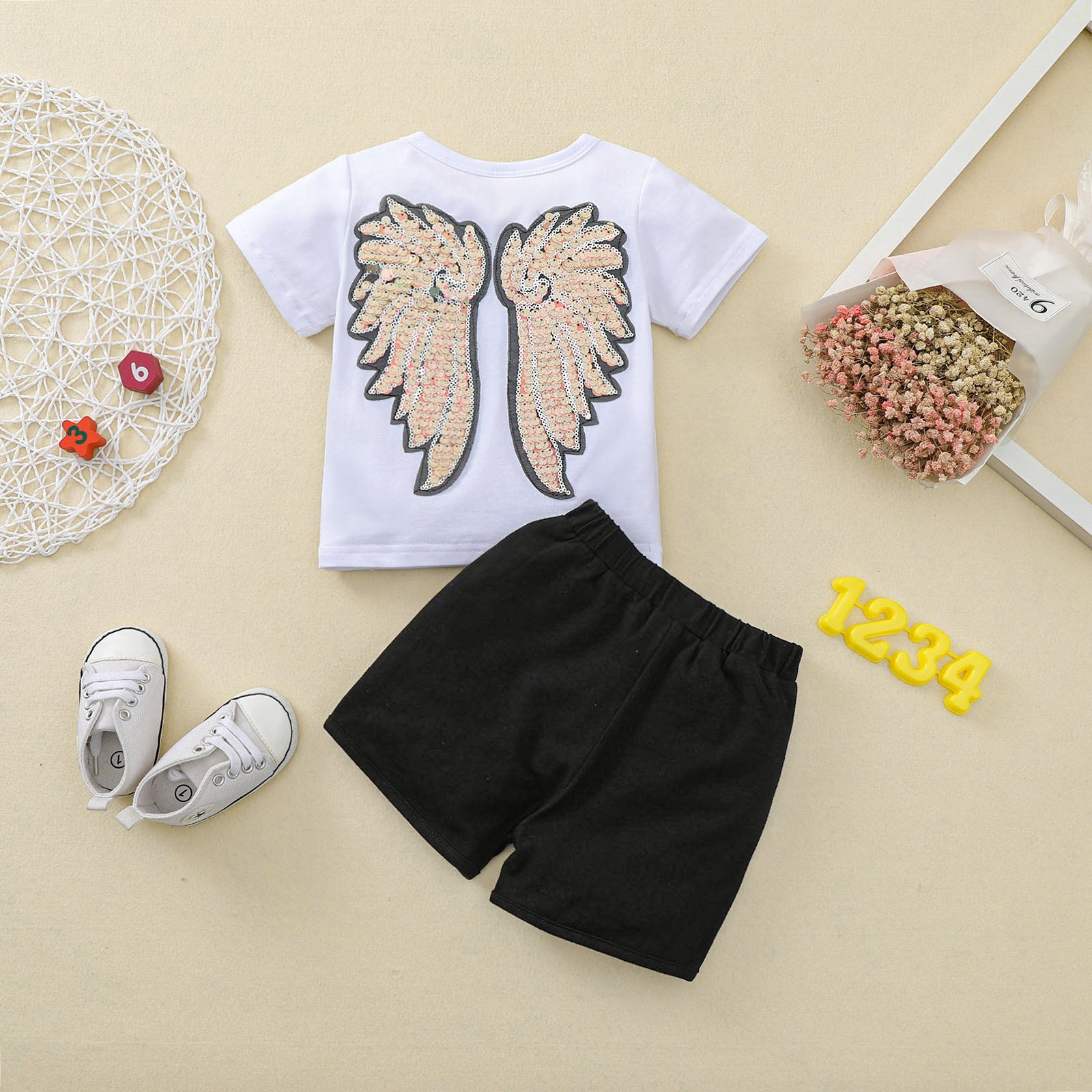 Conjunto Infantil Feminino Asas de Anjo conjunto Loja Click Certo 