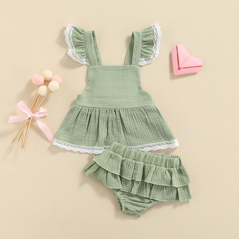 Conjunto Infantil Feminino Babados Loja Click Certo 