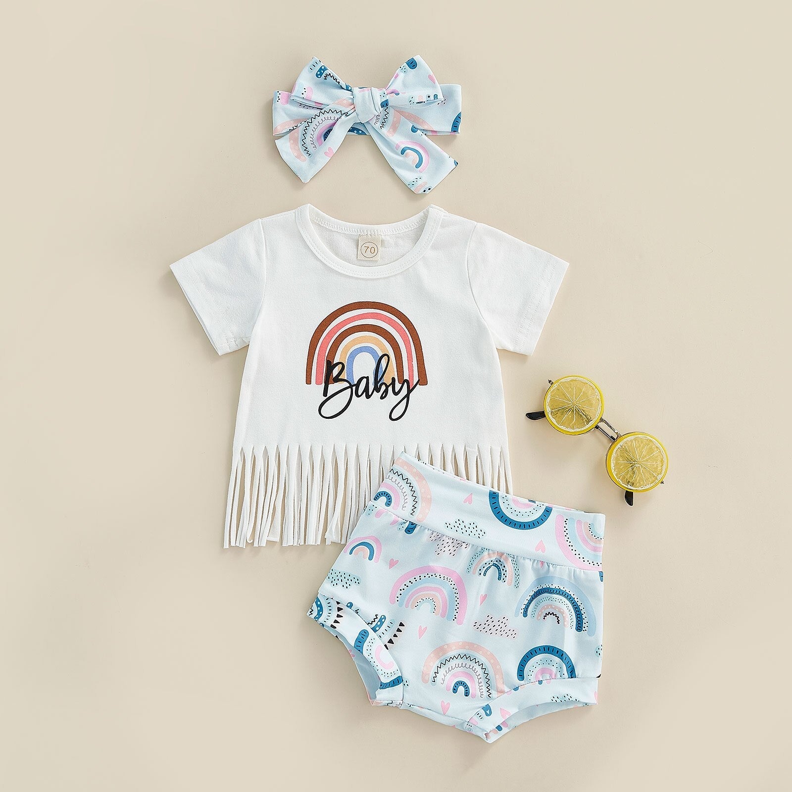 Conjunto Infantil Feminino Babe + Faixa conjunto Loja Click Certo 