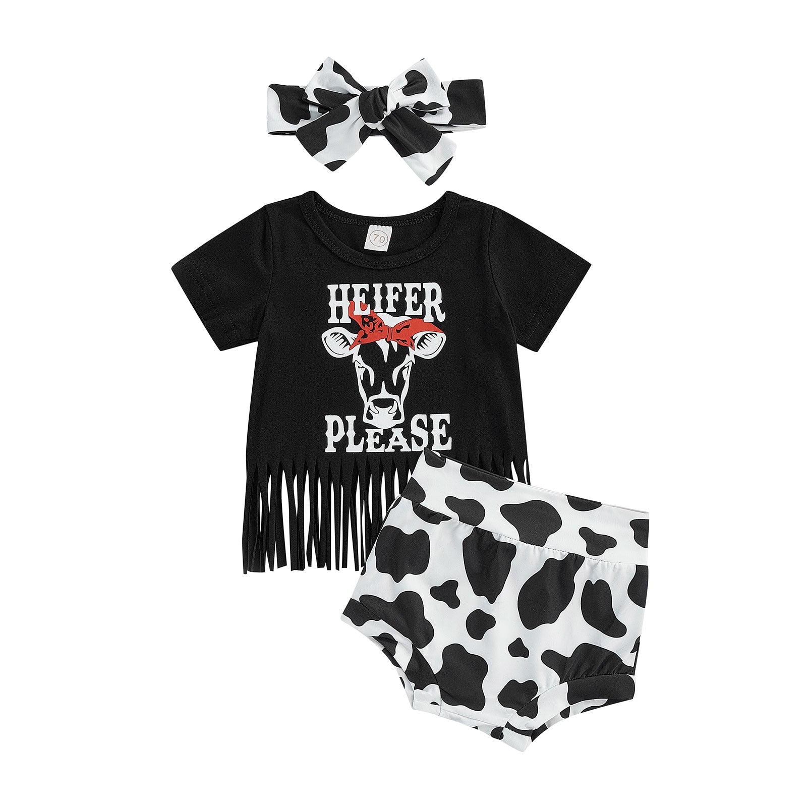 Conjunto Infantil Feminino Babe + Faixa conjunto Loja Click Certo Preto 0-3 meses 