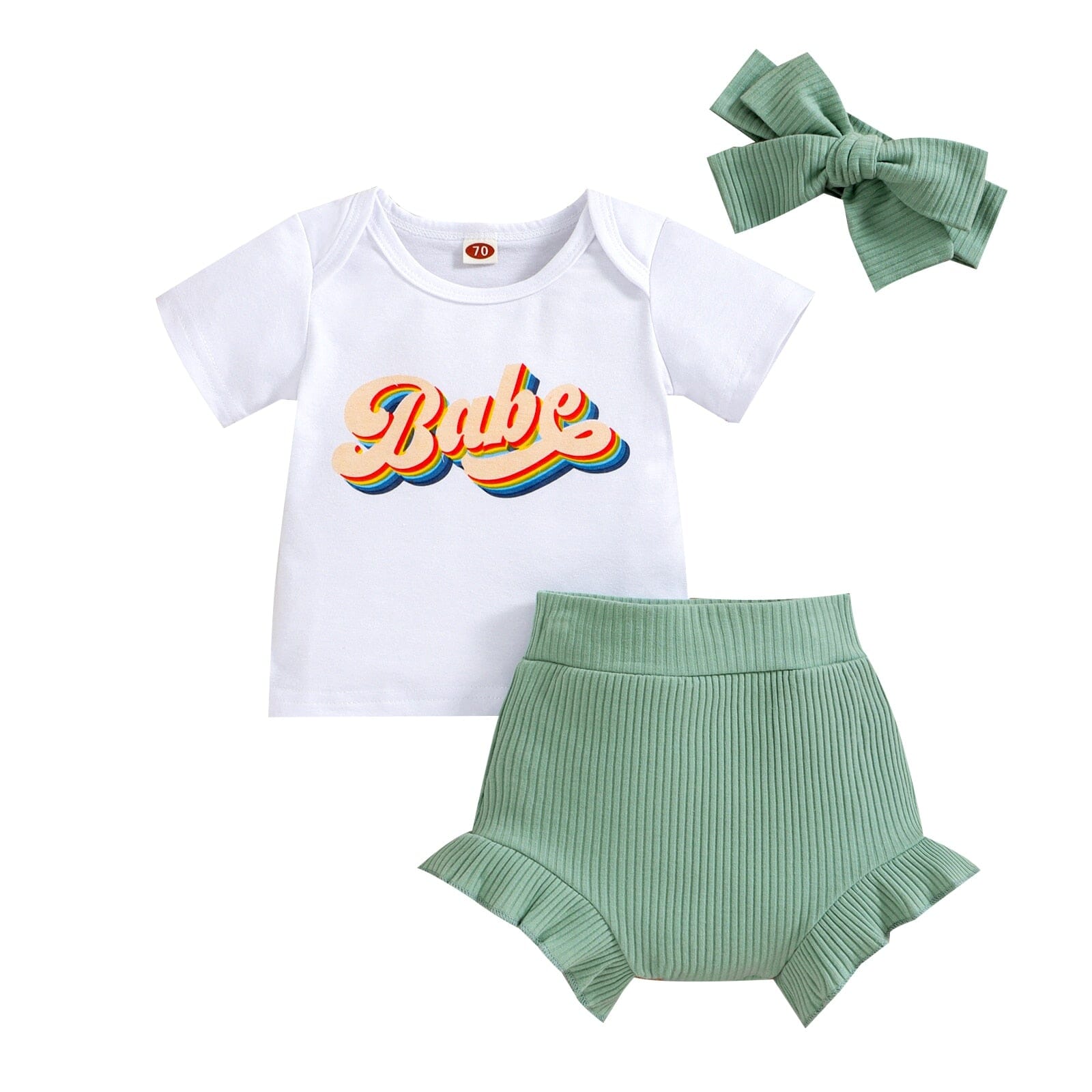 Conjunto Infantil Feminino Babe + Faixa Loja Click Certo 