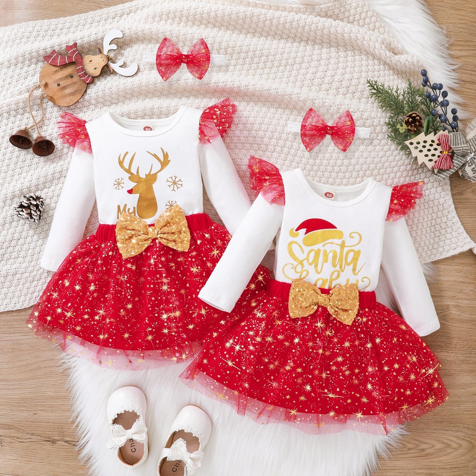 Conjunto Infantil Feminino Baby Noel 0 Loja Click Certo 