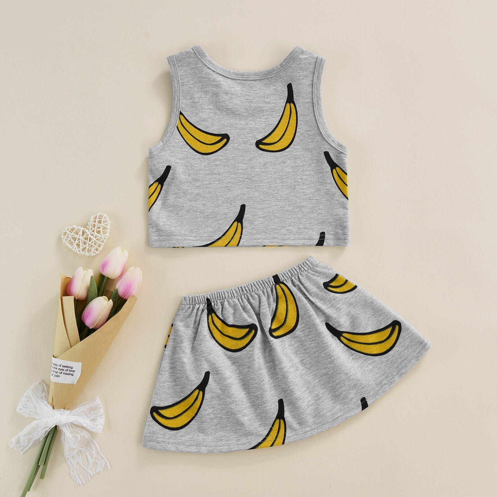 Conjunto Infantil Feminino Banana conjunto Loja Click Certo 