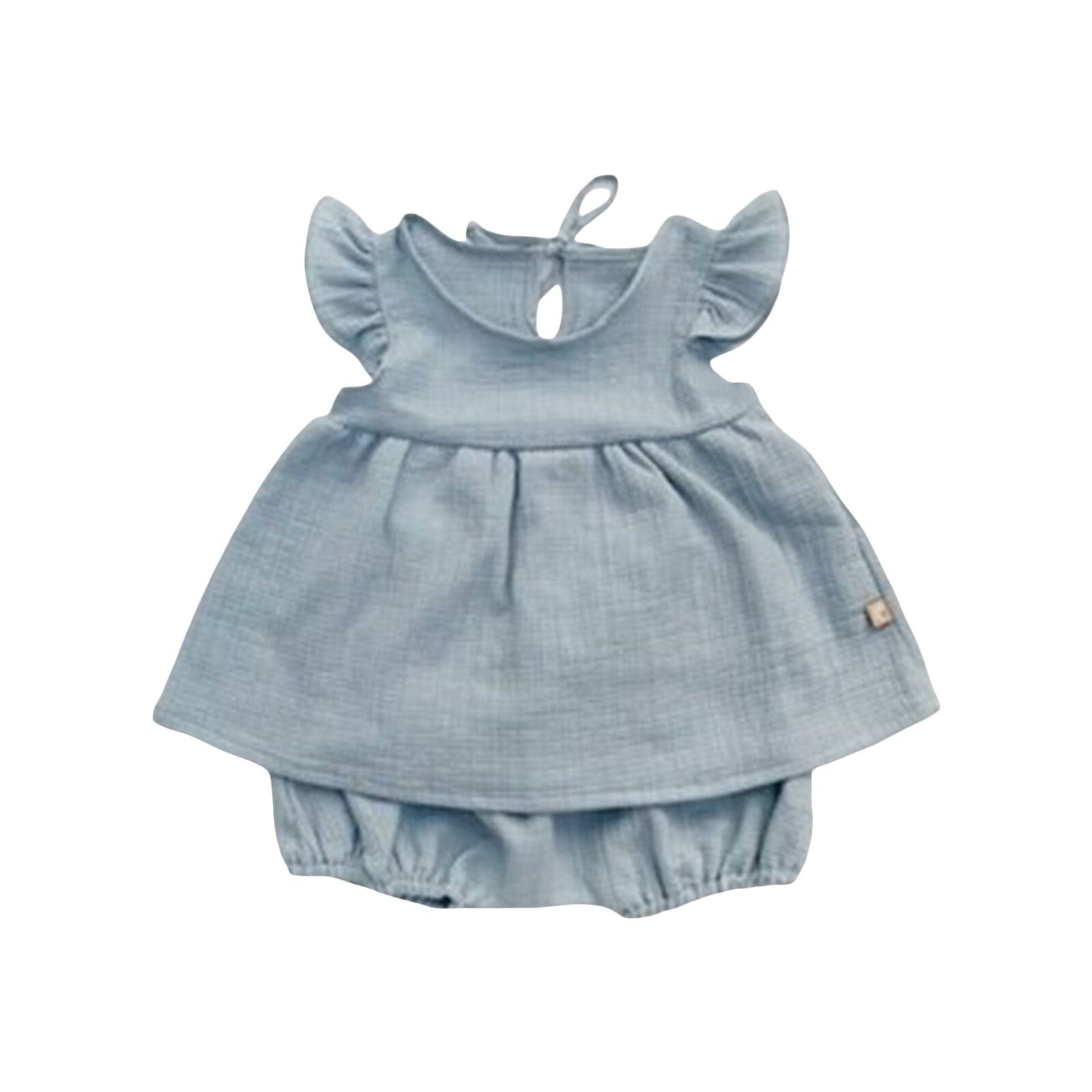 Conjunto Infantil Feminino Batinha Verão Loja Click Certo Azul 1-2 Anos 