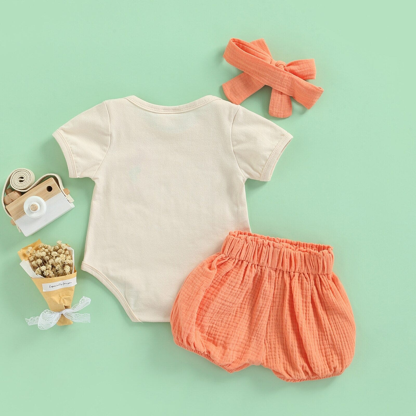 Conjunto Infantil Feminino Bebê + Faixa Loja Click Certo 