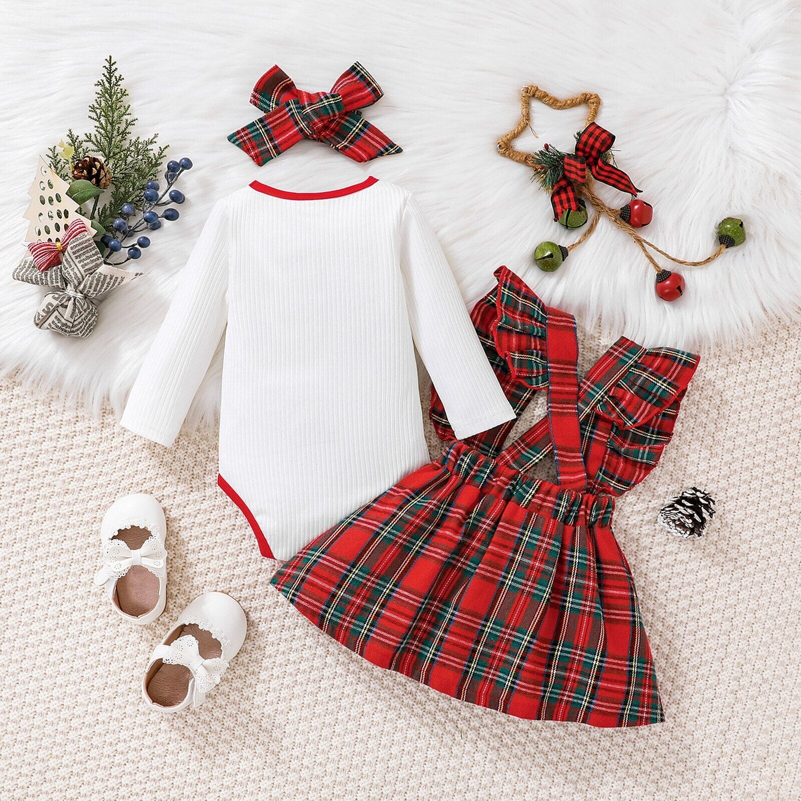 Conjunto Infantil Feminino "Bebê Noel" 0 Loja Click Certo 