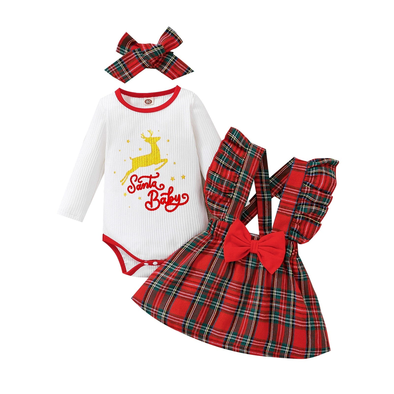 Conjunto Infantil Feminino "Bebê Noel" 0 Loja Click Certo 