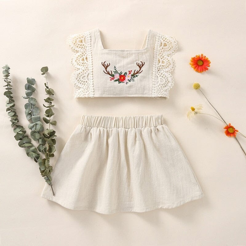 Conjunto Infantil Feminino Bordadinho Loja Click Certo 