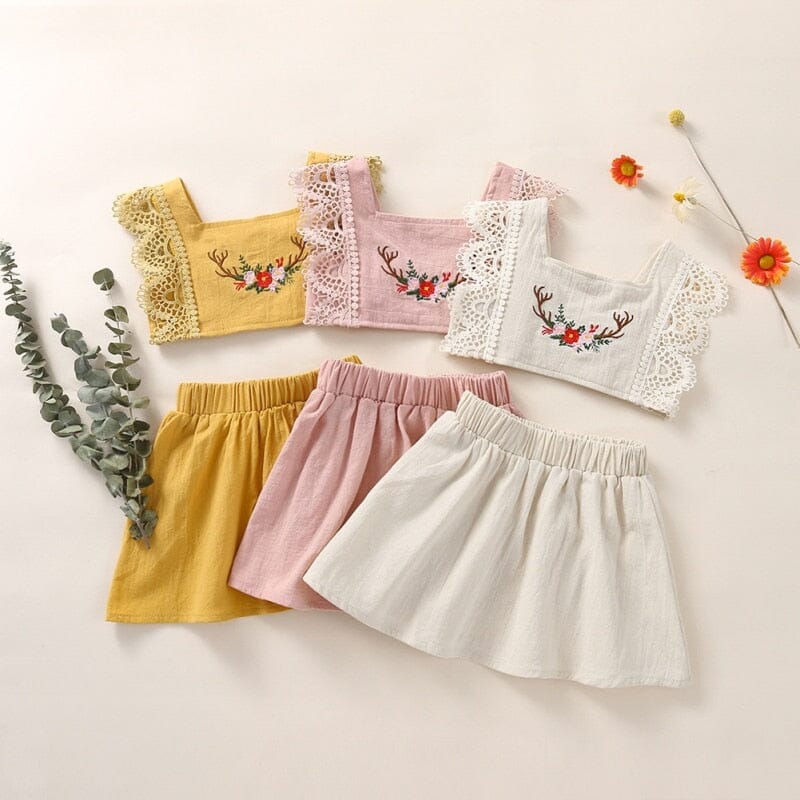 Conjunto Infantil Feminino Bordadinho Loja Click Certo 