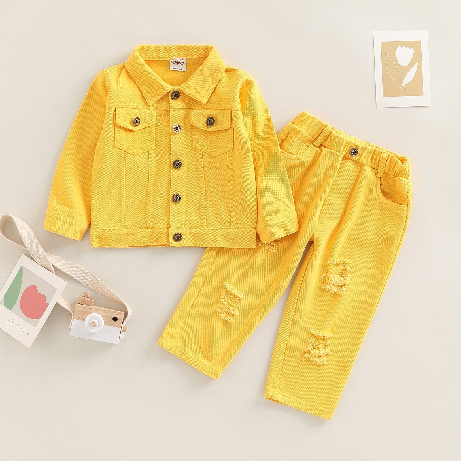 Conjunto Infantil Feminino Botões Bolsinhos Loja Click Certo 