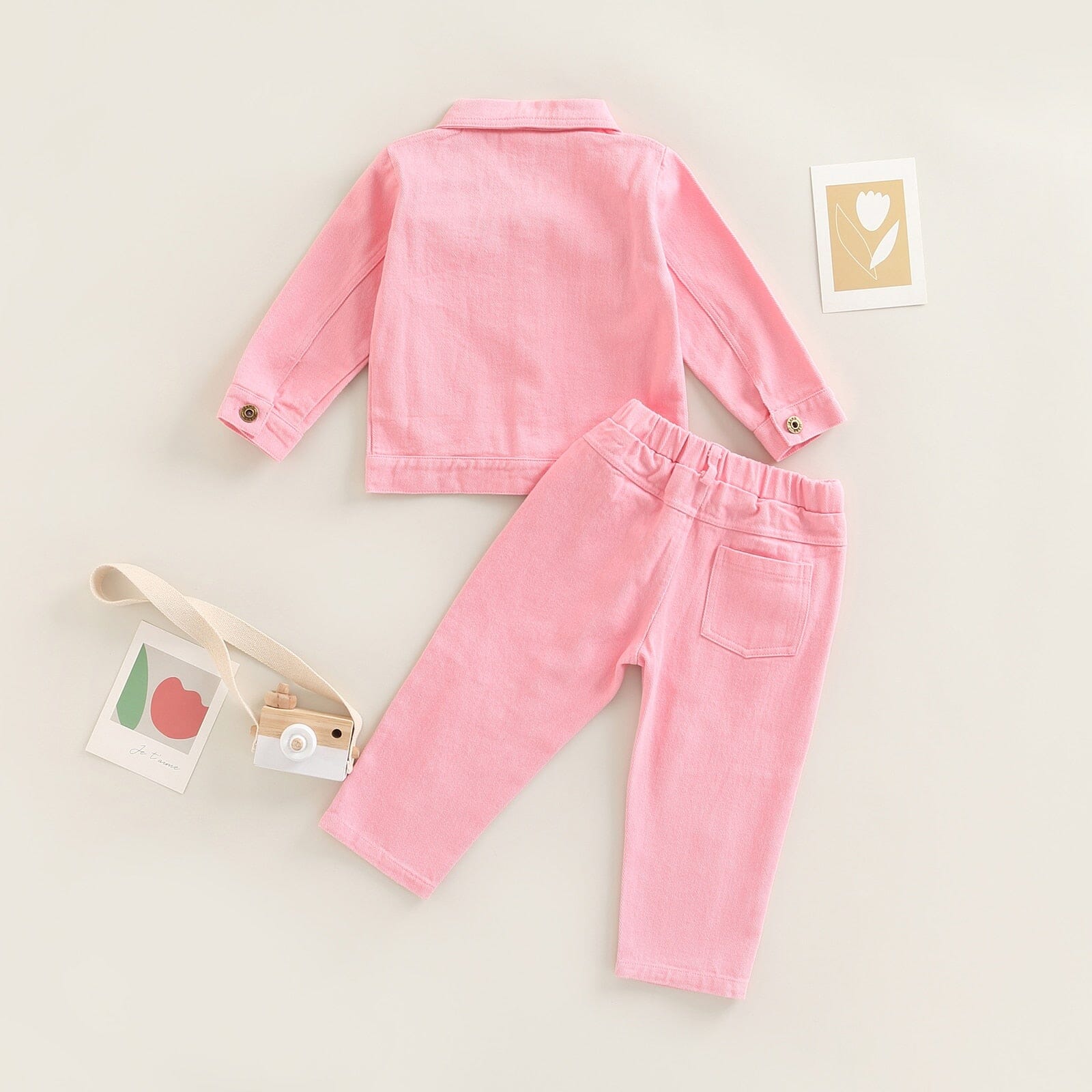 Conjunto Infantil Feminino Botões Bolsinhos Loja Click Certo 