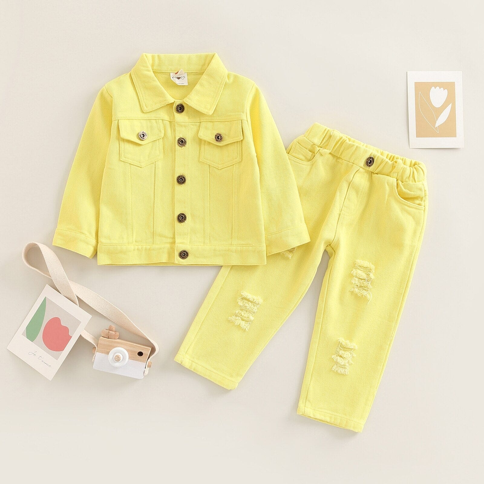 Conjunto Infantil Feminino Botões Bolsinhos Loja Click Certo 