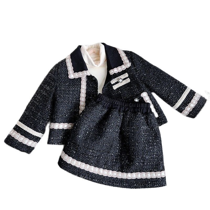 Conjunto Infantil Feminino Botões Princesa Loja Click Certo Preto 12-24 Meses 