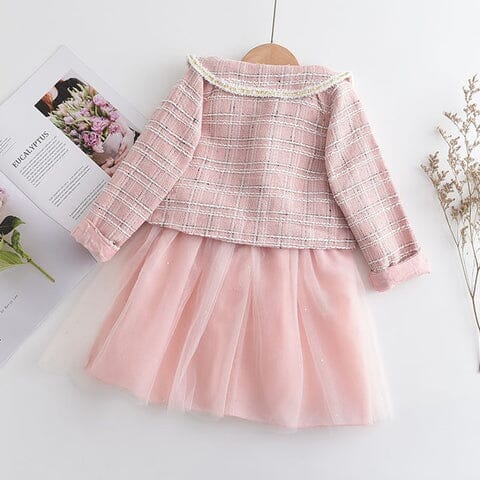 Conjunto Infantil Feminino Botões Tule Loja Click Certo 