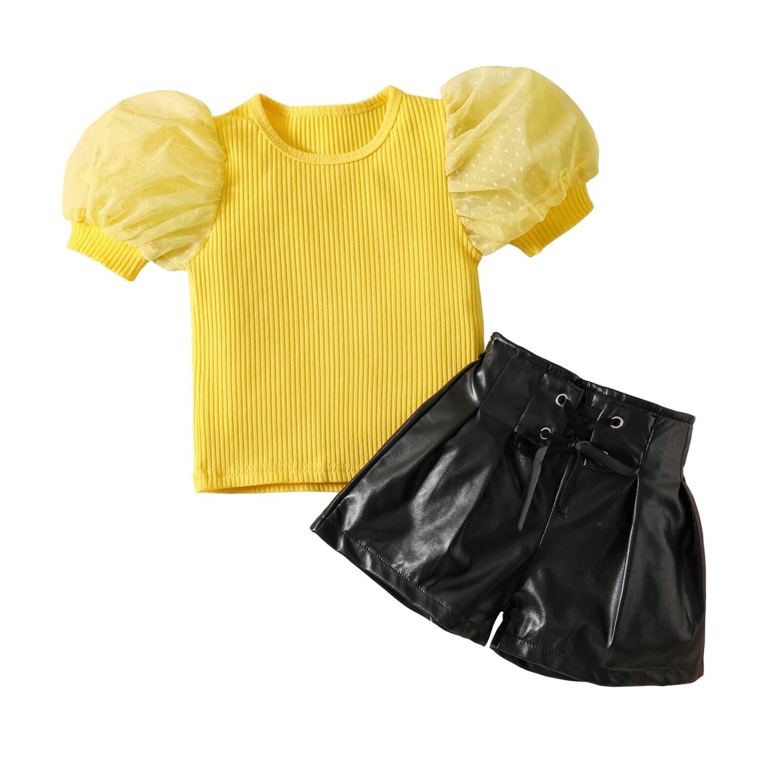 Conjunto Infantil Feminino Boutique 0 Loja Click Certo Amarelo 1-2 Anos 