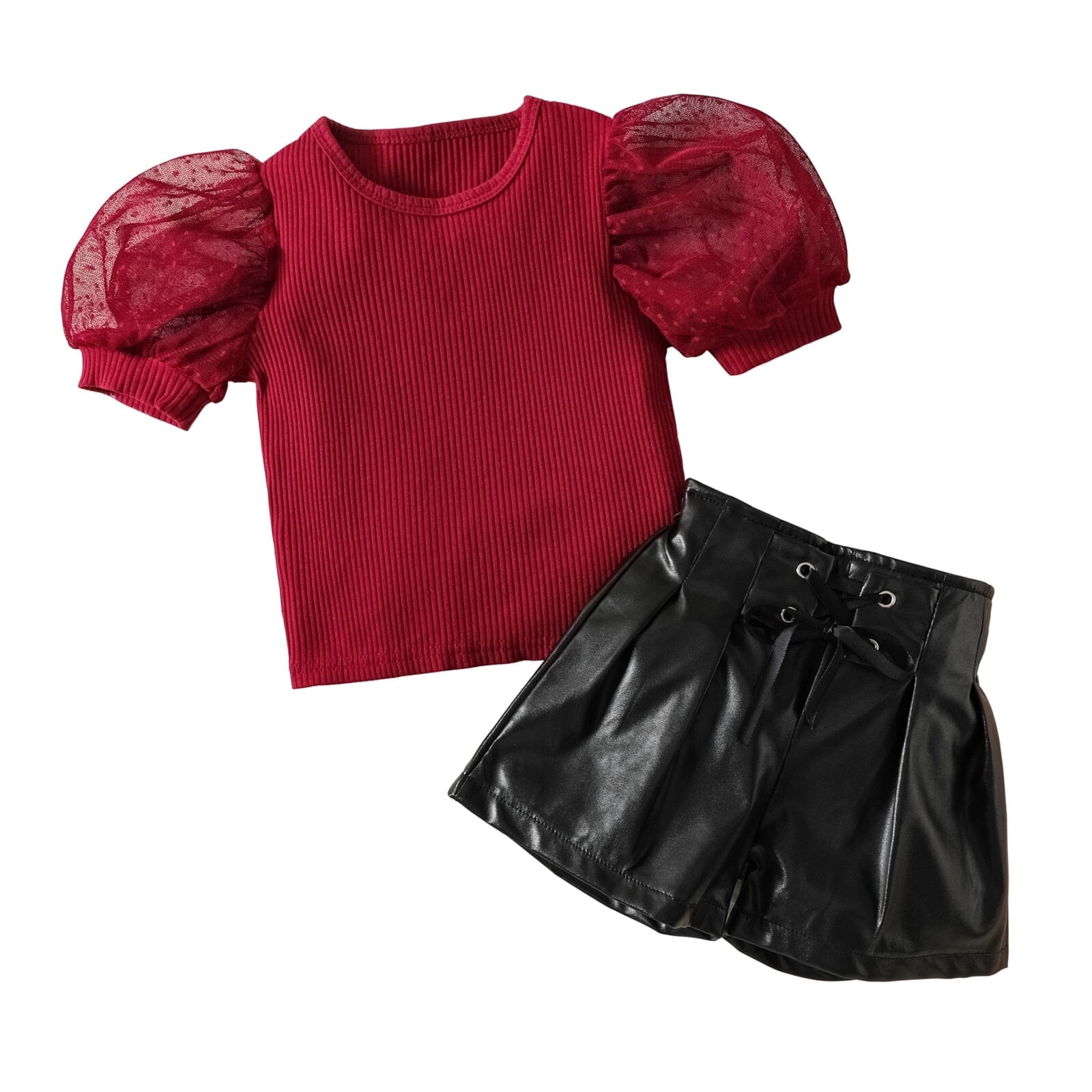 Conjunto Infantil Feminino Boutique 0 Loja Click Certo Vermelho 1-2 Anos 