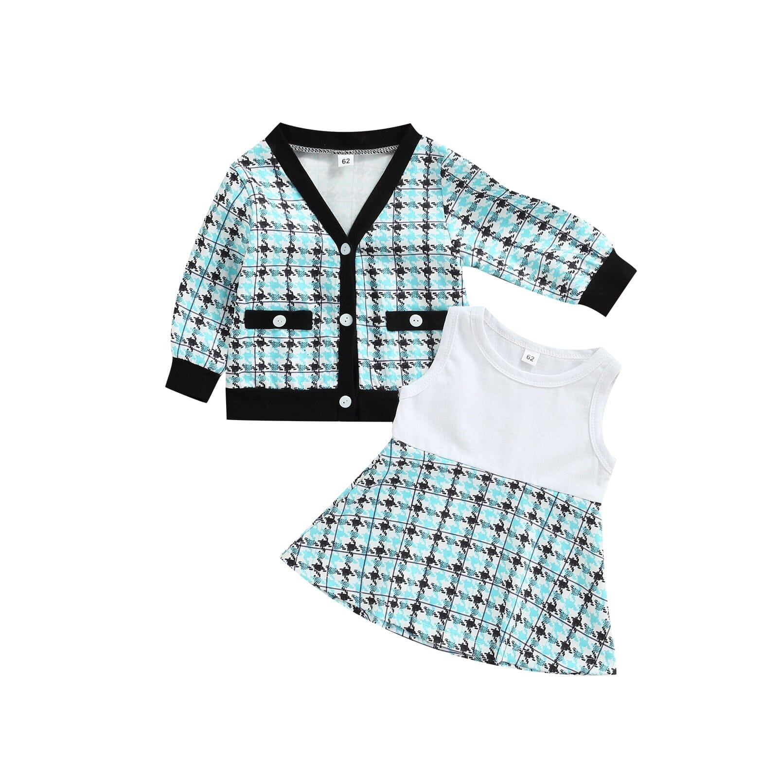 Conjunto Infantil Feminino Boutique Azul Loja Click Certo 0-3 Meses 