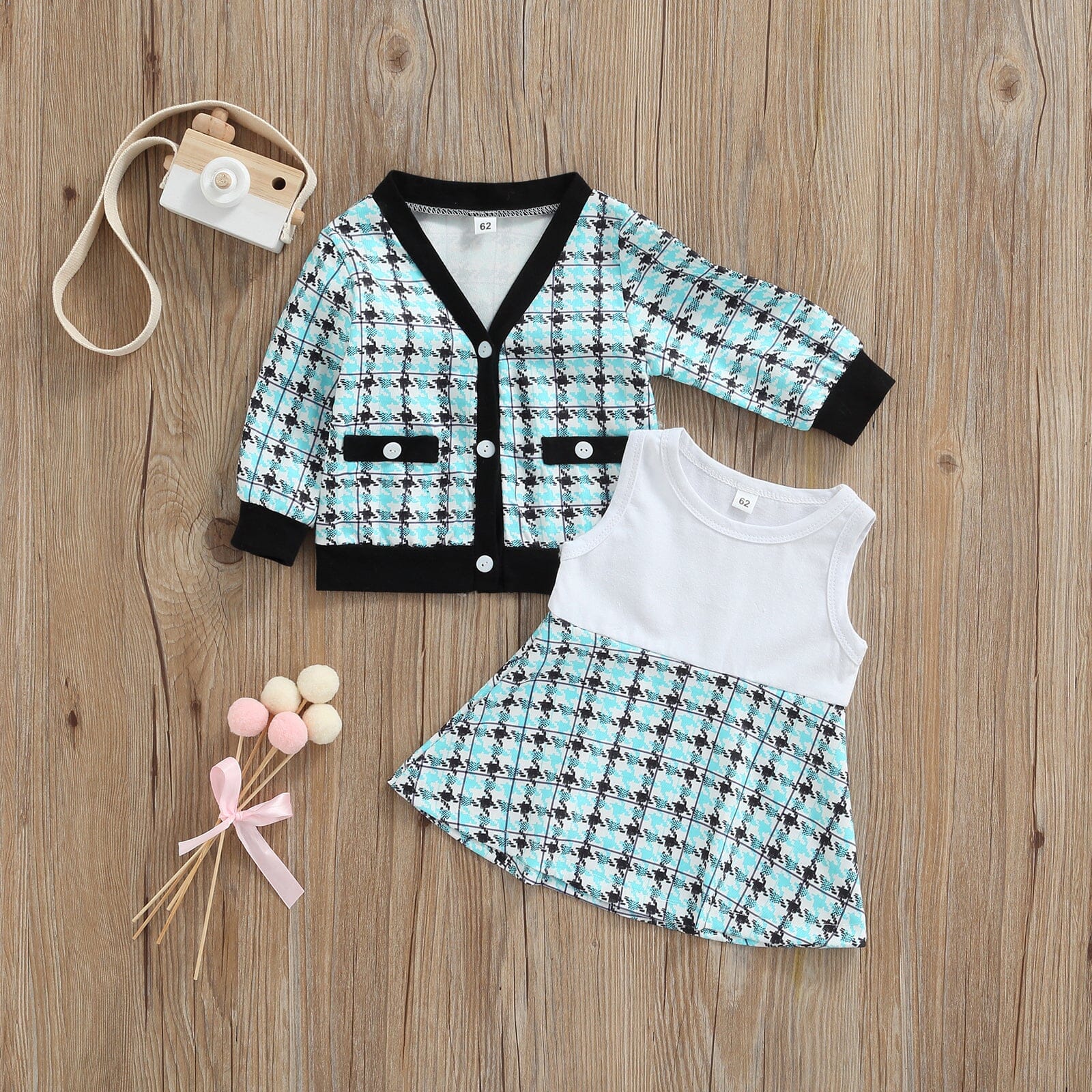 Conjunto Infantil Feminino Boutique Azul Loja Click Certo 