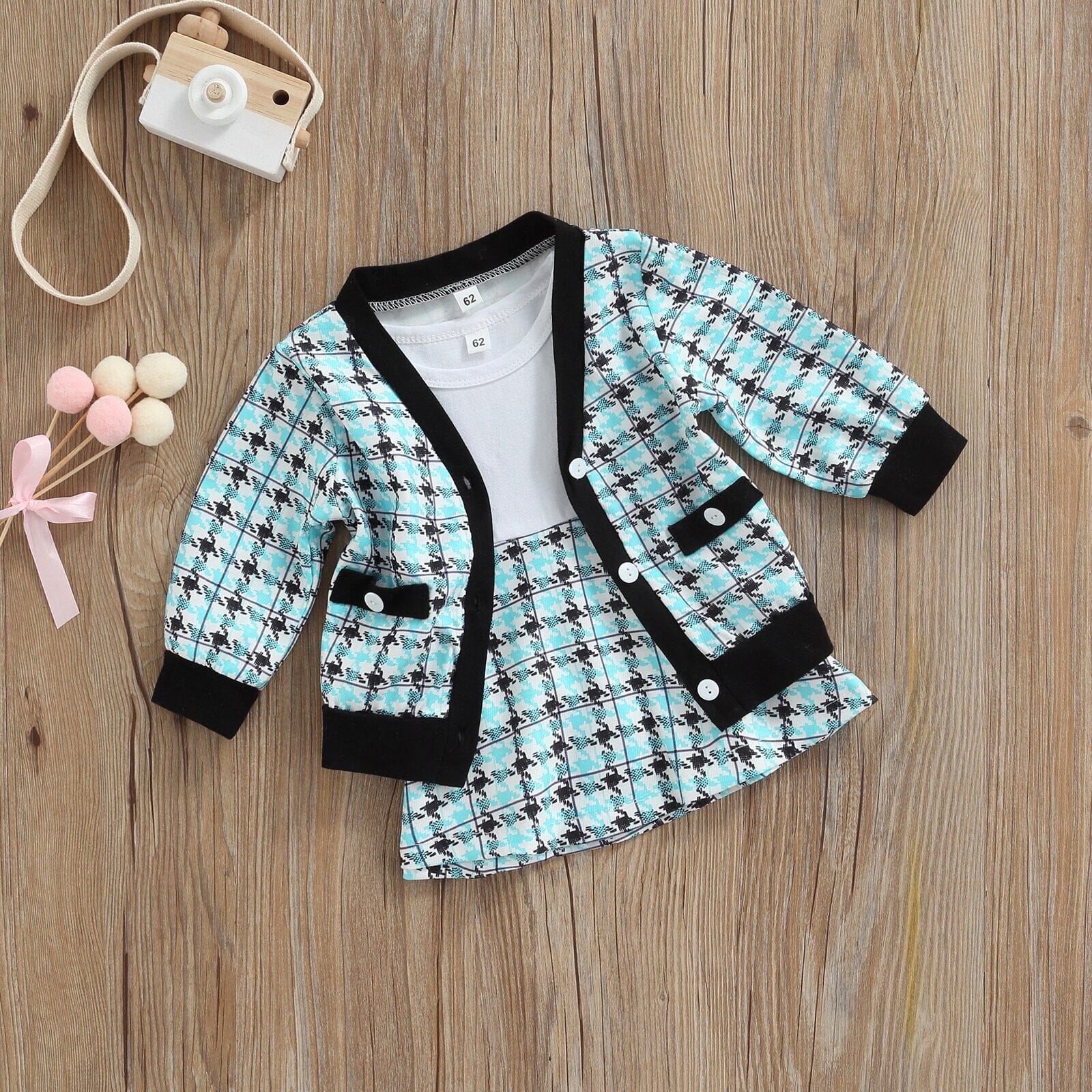 Conjunto Infantil Feminino Boutique Azul Loja Click Certo 