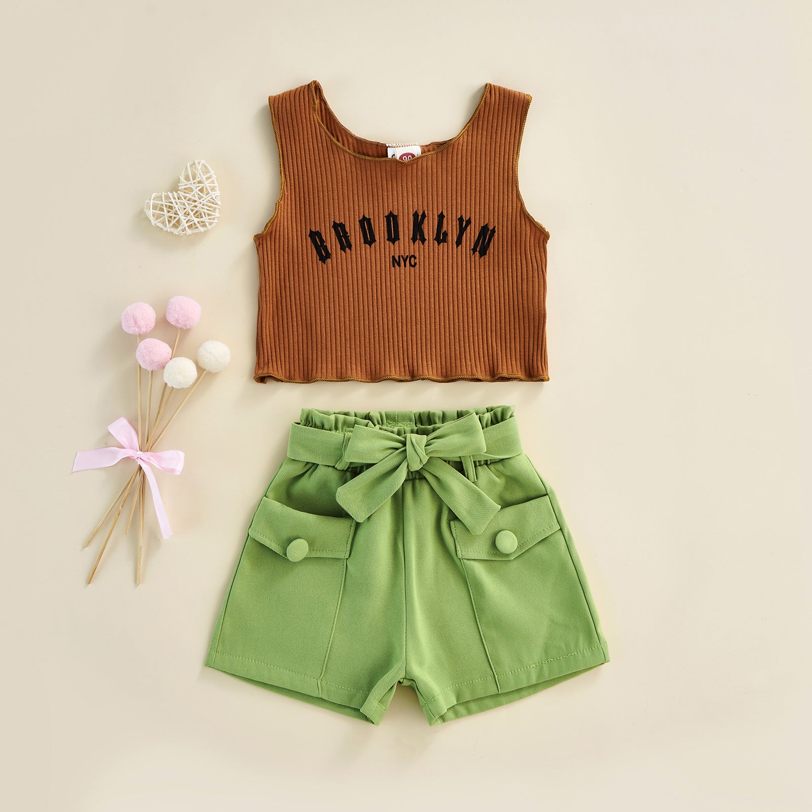 Conjunto Infantil Feminino Brooklyn conjunto Loja Click Certo 1-2 anos 