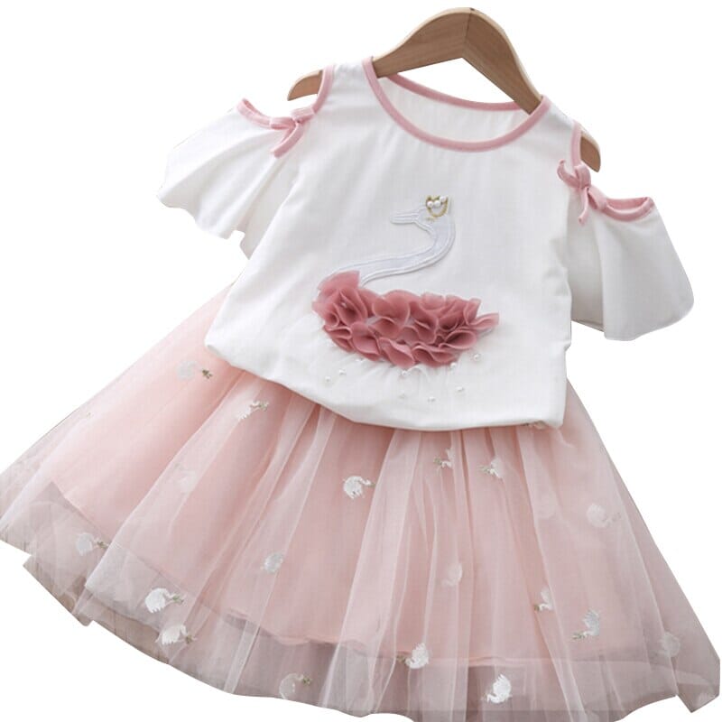 Conjunto Infantil Feminino Cisne Loja Click Certo 