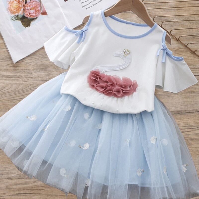 Conjunto Infantil Feminino Cisne Loja Click Certo 