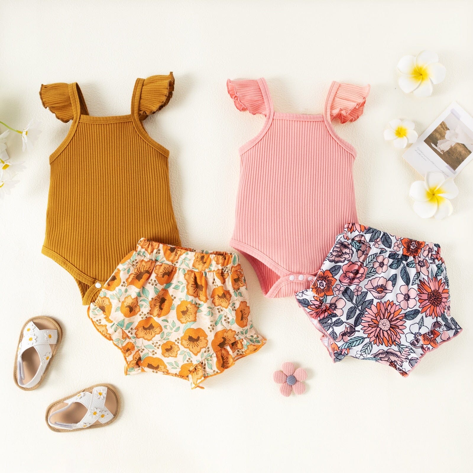 Conjunto Infantil Feminino Floral Loja Click Certo 