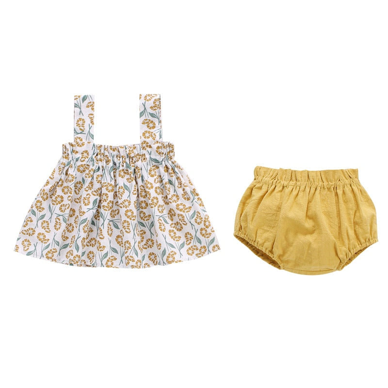 Conjunto Infantil Feminino Frutinhas Loja Click Certo Amarelo 6-9 Meses 