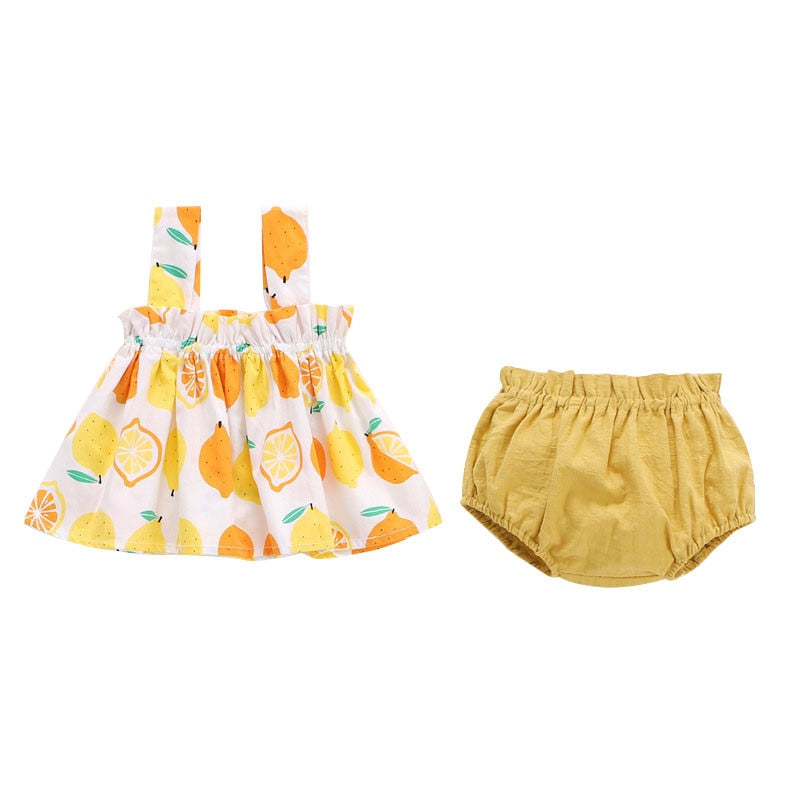 Conjunto Infantil Feminino Frutinhas Loja Click Certo Branco 6-9 Meses 