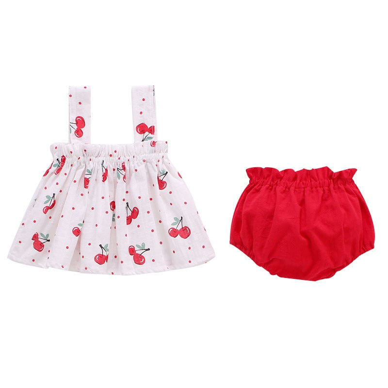 Conjunto Infantil Feminino Frutinhas Loja Click Certo Vermelho 6-9 Meses 