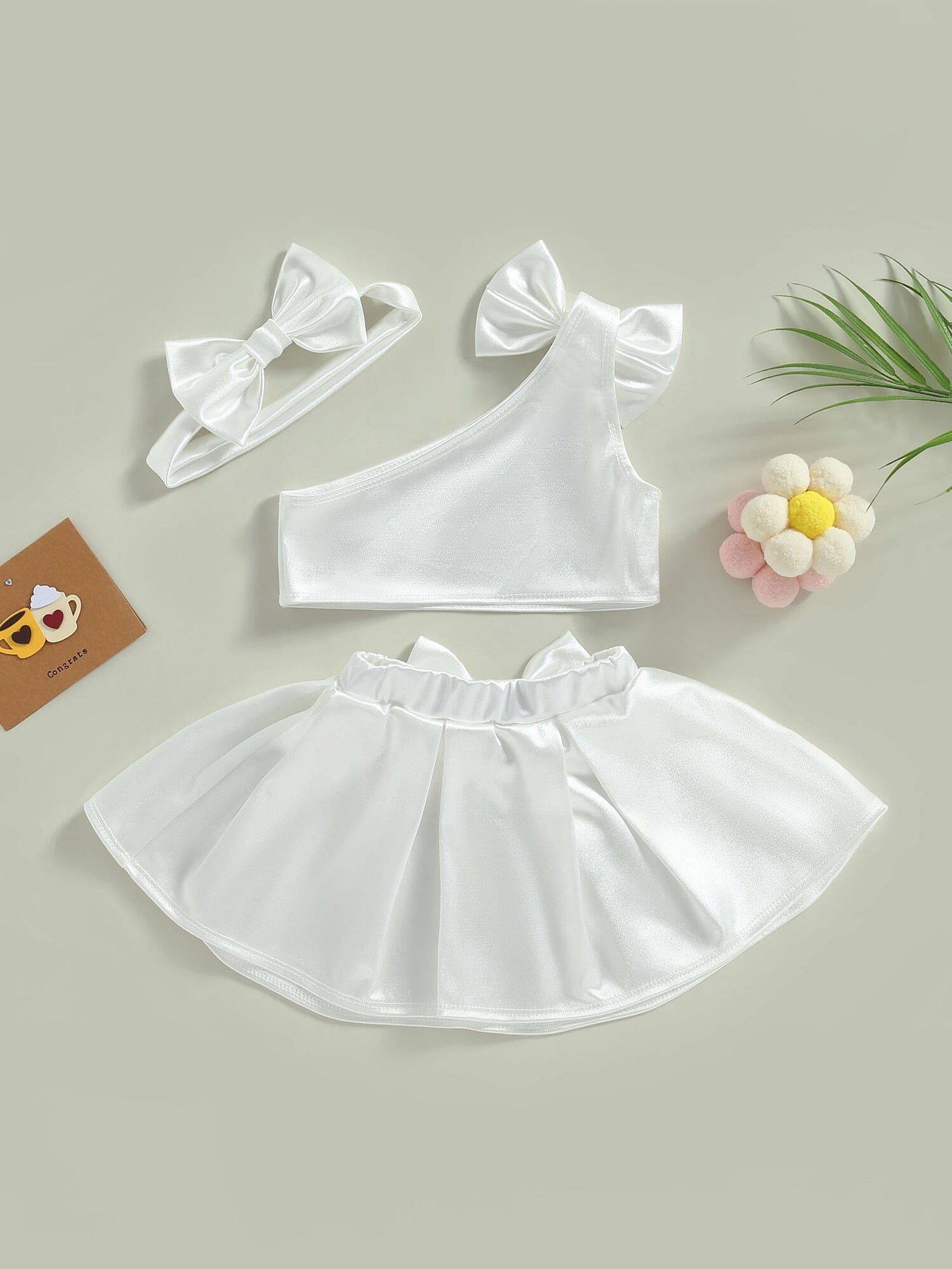 Conjunto Infantil Feminino Lacinhos + Faixa Loja Click Certo 