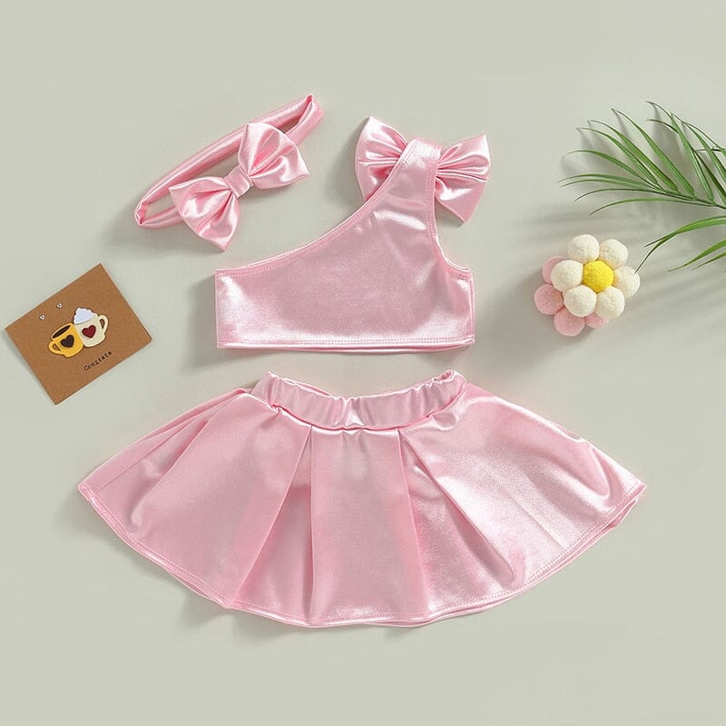 Conjunto Infantil Feminino Lacinhos + Faixa Loja Click Certo 