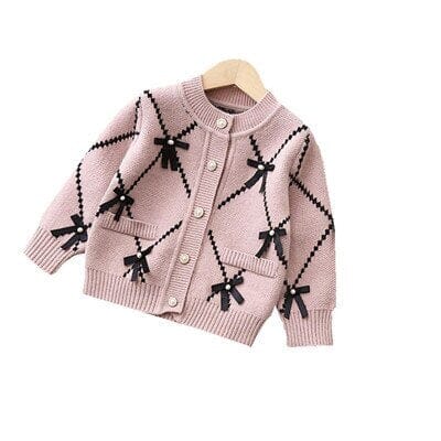 Conjunto Infantil Feminino Lacinhos Loja Click Certo Cardigan Rosa 2-3 Anos 