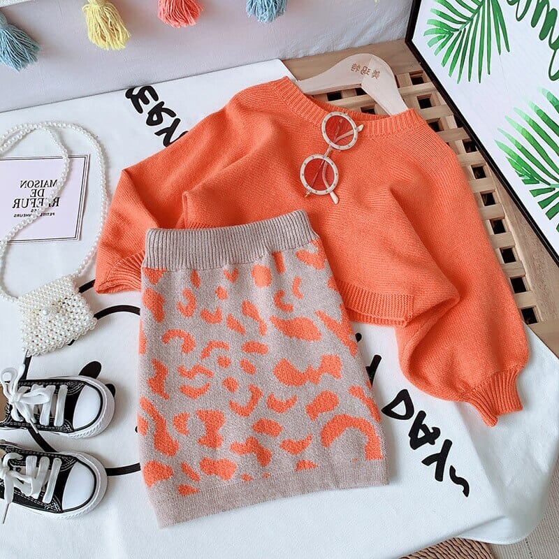 Conjunto Infantil Feminino Laranja Loja Click Certo 