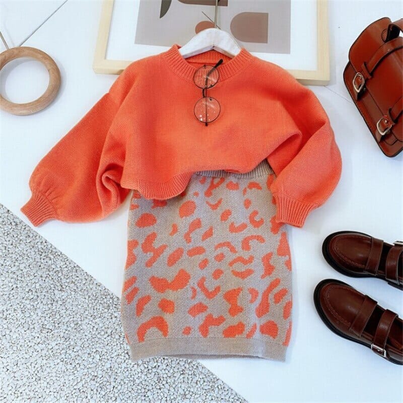 Conjunto Infantil Feminino Laranja Loja Click Certo 