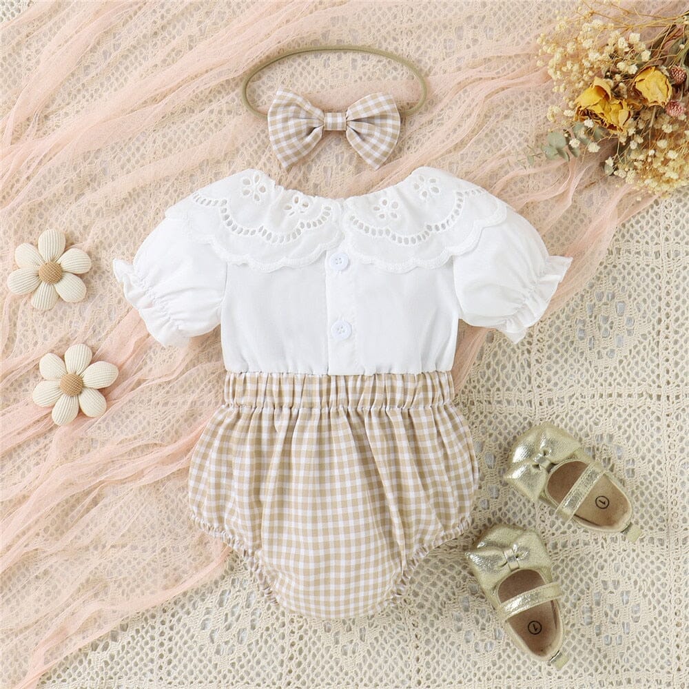 Conjunto Infantil Feminino Lese e Xadrez + Faixa Loja Click Certo 